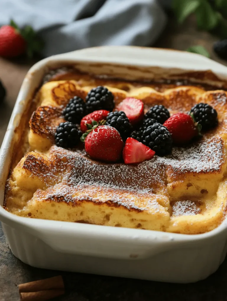 In the realm of breakfast delights, Overnight French Toast Casserole stands out as a crowd-pleaser, merging the comforting flavors of traditional French toast with the convenience of a make-ahead dish. Imagine waking up to the enticing aroma of cinnamon and vanilla wafting through your kitchen, with a warm, gooey casserole beckoning from the oven. This recipe is perfect for busy mornings, brunch gatherings, or holiday celebrations, allowing you to savor the rich, custardy goodness of challah or brioche bread without the fuss of cooking each slice individually.