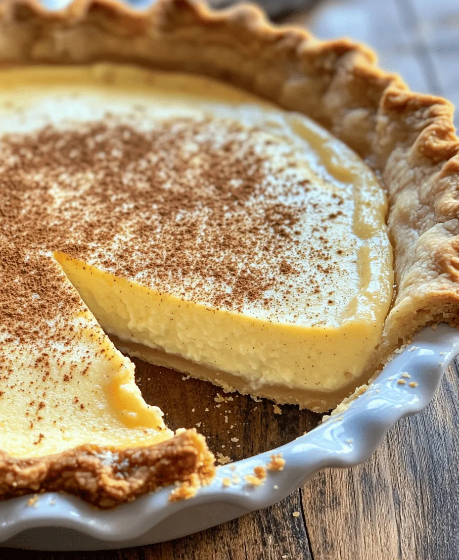 Egg custard pie is a timeless dessert that has graced tables for generations, embodying the essence of home cooking and comfort food. With its smooth, creamy filling nestled within a flaky crust, this classic dish has a rich history rooted in traditional American baking. Its simplicity and elegance make it a beloved treat, evoking nostalgia in those who savor each delicious bite.