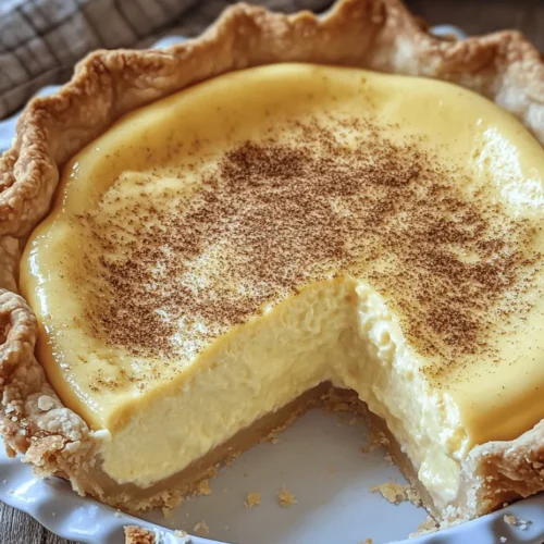 Egg custard pie is a timeless dessert that has graced tables for generations, embodying the essence of home cooking and comfort food. With its smooth, creamy filling nestled within a flaky crust, this classic dish has a rich history rooted in traditional American baking. Its simplicity and elegance make it a beloved treat, evoking nostalgia in those who savor each delicious bite.