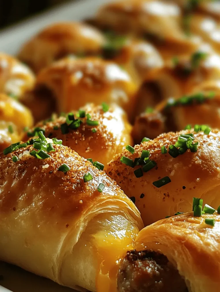 If you're searching for a breakfast dish that will excite both kids and adults alike, look no further than "Morning Delight Pigs in a Blanket." This delightful twist on the traditional pigs in a blanket transforms a beloved appetizer into a scrumptious breakfast or brunch option that is as fun to make as it is to eat. With its combination of savory breakfast sausages wrapped in flaky, buttery crescent roll dough, this recipe presents a unique flavor profile that caters to various taste preferences.