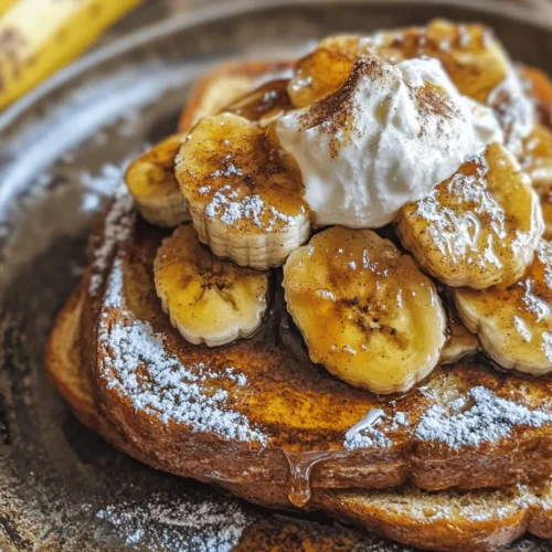 Imagine starting your day with a breakfast that’s not just food, but an experience—a beautiful blend of comfort and indulgence. Our recipe for Bananas Foster French Toast with Homemade Banana Bread does just that. This delightful dish combines the rich flavors of sweet, caramelized bananas with the soft, moist texture of freshly baked banana bread, resulting in a breakfast or brunch that feels like a special occasion.