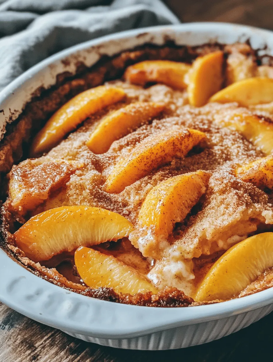 Peach cobbler is more than just a dessert; it is a warm embrace, a slice of nostalgia, and a true representation of Southern hospitality. This quintessential Southern treat captures the essence of summer with its juicy, sweet peaches nestled beneath a golden, buttery crust. The aroma of cinnamon and baked fruit wafting from the oven evokes cherished memories of family gatherings, picnics, and lazy afternoons spent on the porch. For many, peach cobbler is a symbol of comfort, bringing a taste of home to the table.