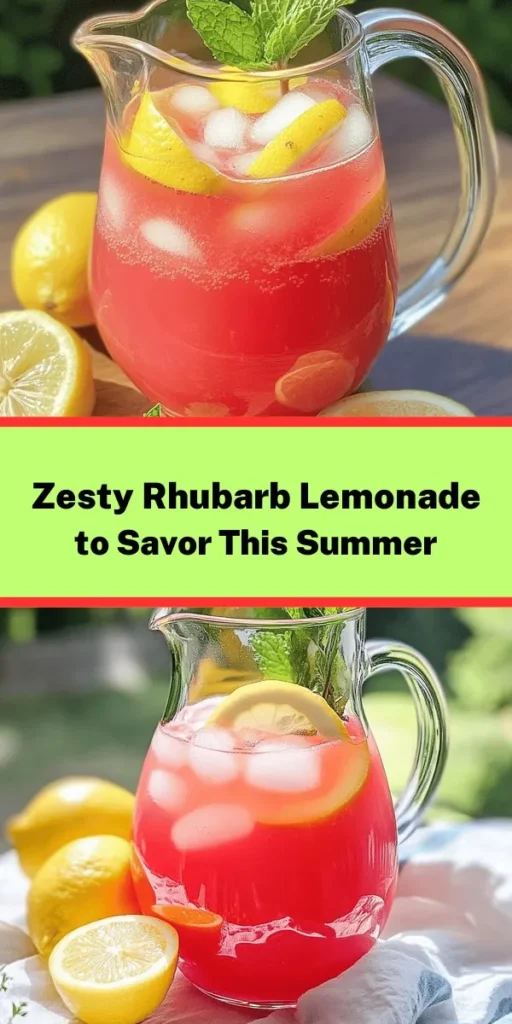 Get ready to beat the heat with this refreshing rhubarb lemonade! This delightful drink combines sweet and tangy flavors, perfect for sunny days or backyard gatherings. You'll start by making a simple rhubarb syrup, then mix it with freshly squeezed lemon juice and cold water for the ultimate thirst quencher. Garnish with lemon slices and fresh mint for an extra touch. Enjoy this easy recipe and stay cool all summer long!
