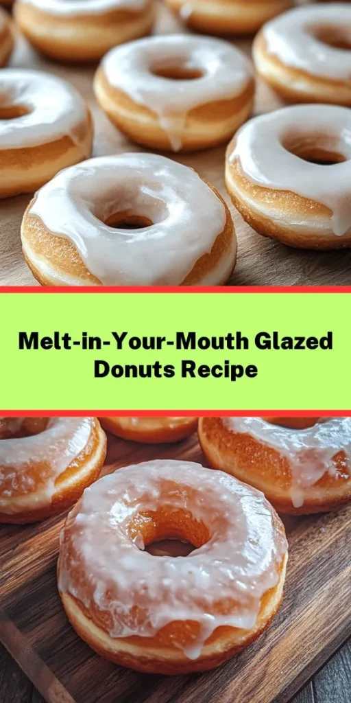 Indulge in the ultimate treat with these melt-in-your-mouth glazed donuts! Perfect for a sweet breakfast or snack, these fluffy delights are made with simple ingredients like flour, sugar, and buttermilk to create a delightful base. Once baked, they’re dipped in a smooth glaze for that irresistible finish. Quick and easy to make, you can have a batch ready in just 30 minutes. Enjoy them fresh with coffee or share with friends!