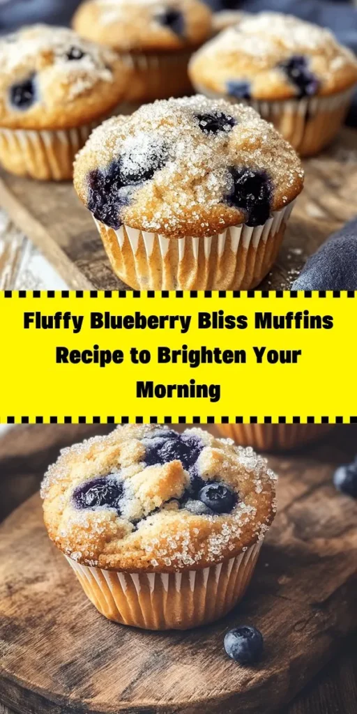 Indulge in the deliciousness of Fluffy Blueberry Bliss Muffins! These easy-to-make muffins are bursting with fresh blueberries and are perfect for breakfast or a sweet snack. With a light and fluffy texture, they’re made with simple ingredients like flour, sugar, and a hint of lemon zest. Sprinkle some coarse sugar on top for an extra crunch. Bake a batch in just 35 minutes and enjoy these delightful treats fresh out of the oven! Perfect for sharing or savoring yourself!
