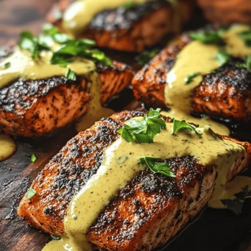 If you’re searching for a dish that is both delicious and nutritious, look no further than blackened salmon with creamy Dijon sauce. This culinary delight combines the rich, robust flavors of blackened seasoning with the creamy, tangy notes of a Dijon mustard sauce, creating an explosion of taste that is sure to impress. Whether you are a seafood lover or just looking to incorporate more healthy options into your diet, this recipe is an excellent choice. Salmon is not only flavorful but also packed with essential nutrients, making it a staple in many healthy eating plans.