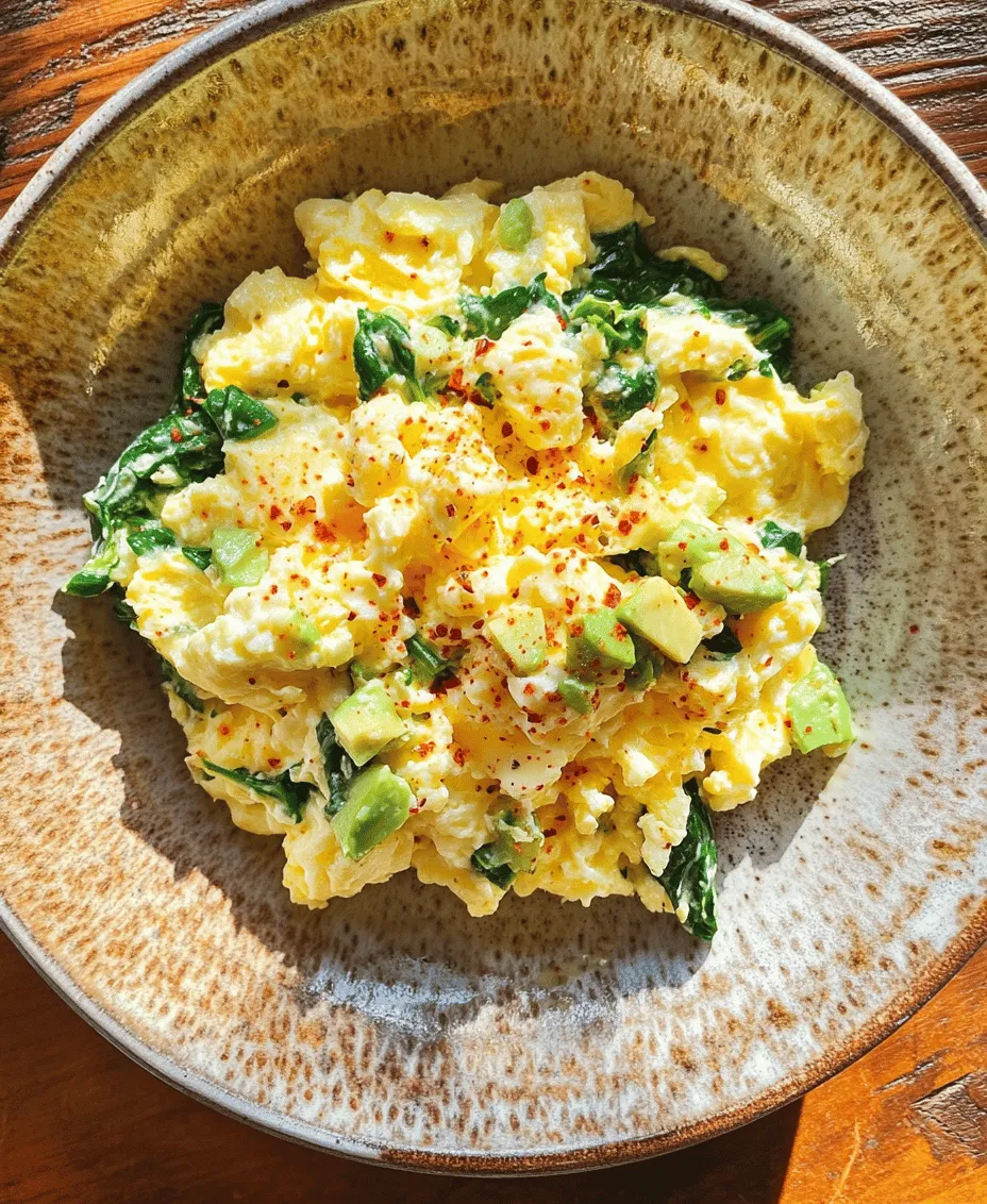 In the world of breakfast, few dishes are as versatile and satisfying as scrambled eggs. This Scrambled Eggs with Spinach and Avocado recipe elevates a classic favorite by introducing nutrient-rich ingredients, transforming a simple morning meal into a wholesome feast. The combination of creamy avocado and vibrant spinach not only adds flavor but also packs a powerful nutritional punch, making it an ideal option for anyone looking to start their day on a healthy note.