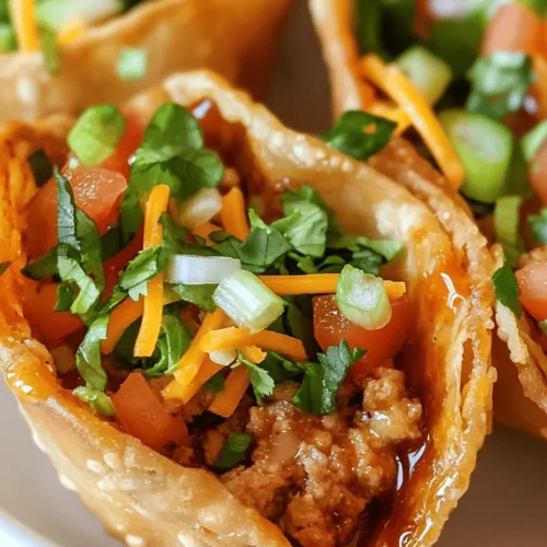 The creation of Chicken Wonton Tacos is a beautiful example of culinary fusion, where Asian and American cuisines blend seamlessly. Wontons, which originated in China, are traditionally dumplings filled with a variety of ingredients, including meats, vegetables, and spices. They have been a staple in Asian cuisine for centuries. The introduction of wonton tacos into American restaurants marks a significant shift in how these traditional ingredients are served. By taking the classic wonton and transforming it into a taco shell, chefs have created a unique dish that appeals to a broader audience.