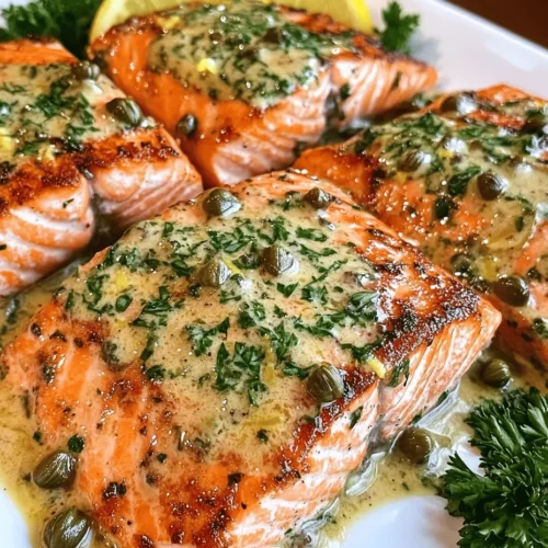 Salmon has long been celebrated as a culinary staple in kitchens around the world, thanks to its rich flavor and myriad health benefits. The "One-Pan Creamy Lemon Caper Butter Salmon" recipe takes this beloved fish and elevates it to new heights, infusing it with a medley of vibrant flavors that are both comforting and sophisticated. This dish is ideal for busy weeknights or impressing guests at a dinner party, showcasing how a few simple ingredients can create a meal that's both quick and elegant.