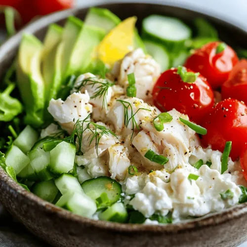 Welcome to the world of delicious, nutritious meals that not only satisfy your taste buds but also nourish your body. The Crab Cottage Cheese Bowl Delight is a culinary masterpiece that beautifully marries the creamy texture of cottage cheese with the delicate, sweet flavor of lump crab meat. This dish is more than just a meal; it’s a refreshing and healthy option for those looking to indulge without the guilt.