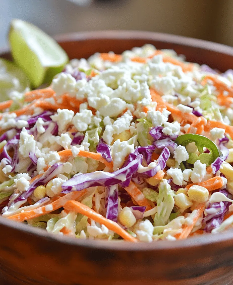 To create a delicious Mexican Street Corn Coleslaw, we will rely on a handful of key ingredients that bring both texture and flavor to the dish. Each component plays a vital role, contributing to the overall taste and health benefits of the coleslaw. Let's take a closer look at what makes this dish so special.