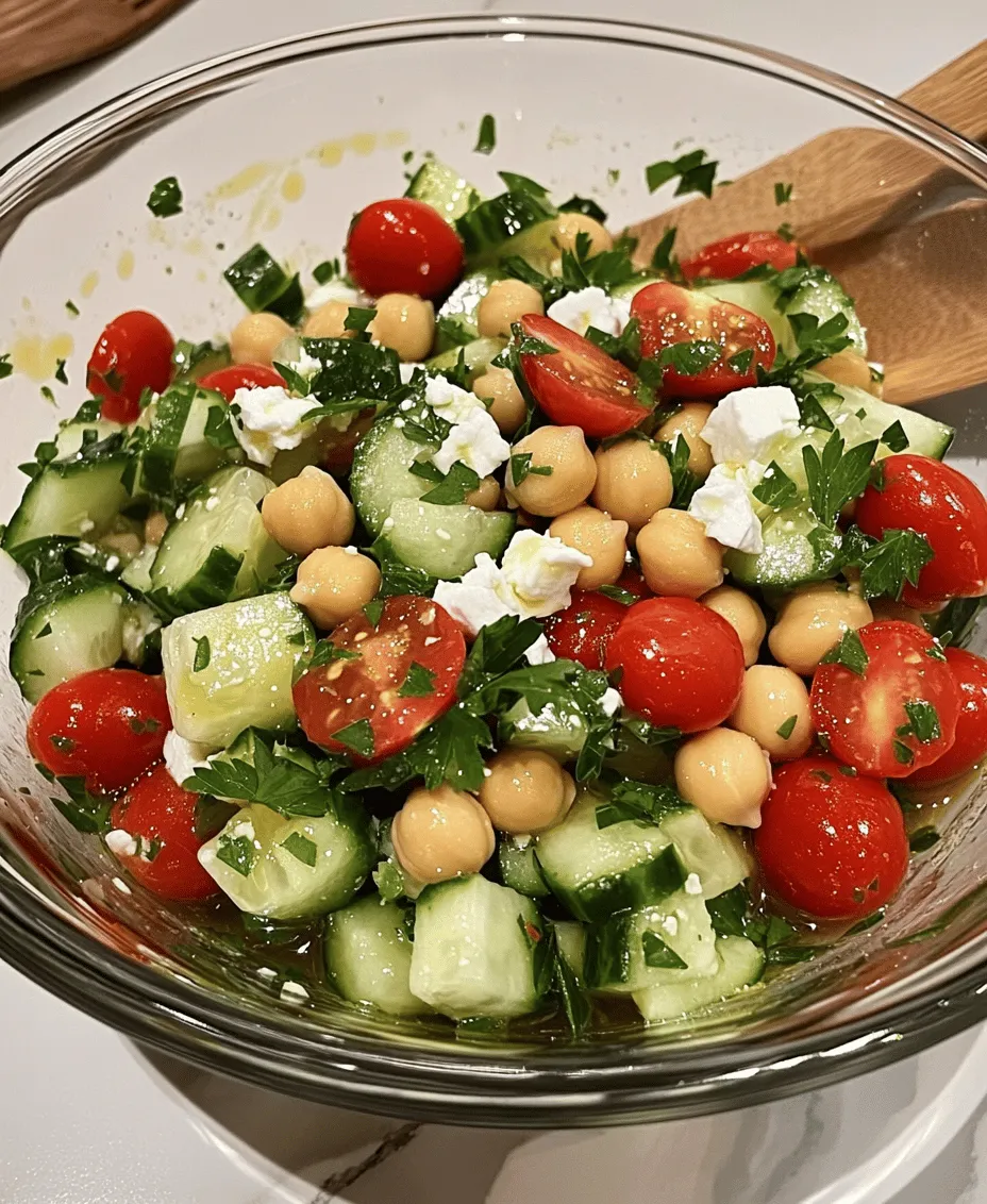 In the pursuit of healthier eating habits, fresh salads often take center stage. One such delightful dish is the Refreshing Chickpea Cucumber Salad with Feta & Tomatoes. This vibrant salad not only bursts with flavor but is also packed with nutrients, making it the perfect choice for a light lunch or a side dish at dinner. Whether you are looking for a quick meal option or a nourishing accompaniment to your main course, this salad fits the bill perfectly.