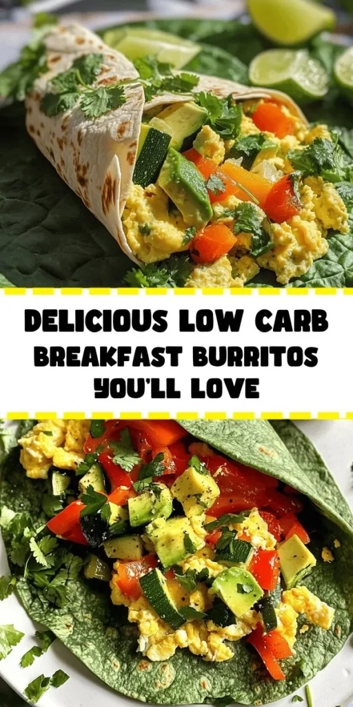 Start your day right with this delicious Low Carb Breakfast Burrito! Packed with nutritious ingredients like scrambled eggs, diced avocado, and colorful bell peppers, this recipe is both satisfying and healthy. Quick to prepare in just 25 minutes, it's perfect for busy mornings. Serve it with salsa and a squeeze of lime for an extra kick. Enjoy a guilt-free breakfast that keeps you energized throughout the day! 🌯🥑 #BreakfastIdeas #LowCarbEating #HealthyRecipes