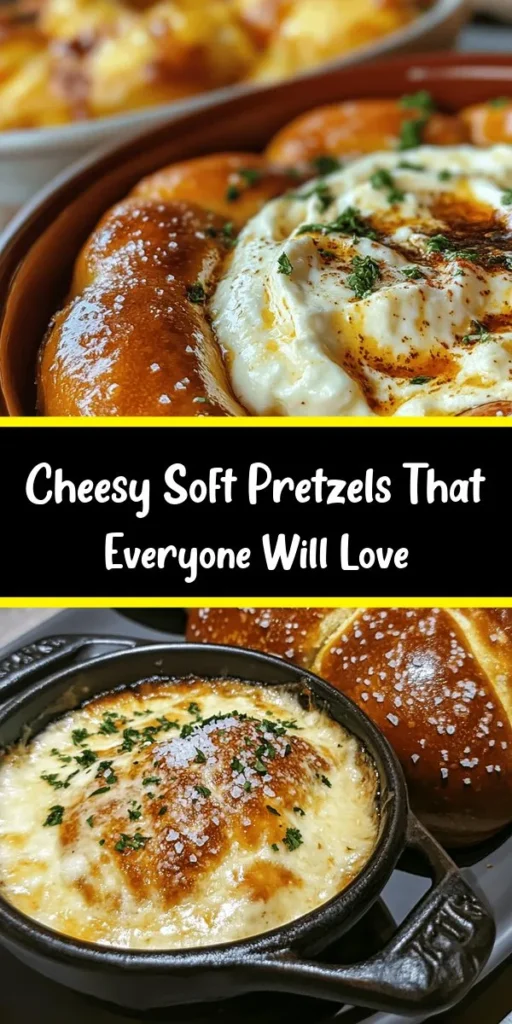 Indulge in the ultimate snack with these homemade soft pretzels paired with a creamy cheese dip! This easy recipe guides you through activating yeast, kneading the dough, and shaping the pretzels before boiling them for that perfect texture. Bake until golden brown and serve with a cheesy bliss dip made with sharp cheddar, spices, and a touch of hot sauce. Perfect for parties or a cozy night in, they’re sure to become a family favorite!