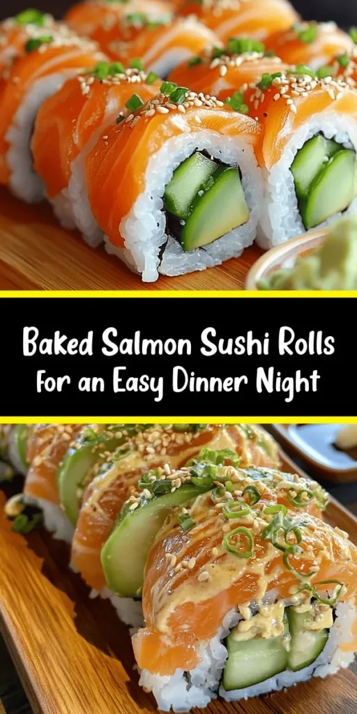 Discover the joy of making Baked Salmon Sushi Delight at home! This easy recipe combines perfectly seasoned sushi rice with flaky baked salmon, creamy avocado, and crunchy cucumber. Roll it all up in nori for a sushi experience that's both delicious and satisfying. Perfect for a fun dinner or a special occasion, this dish will impress your family and friends. Ready in about an hour, serve it with wasabi and pickled ginger for the ultimate treat!