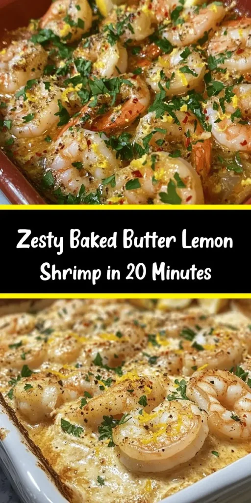 Indulge in this delicious Baked Butter Lemon Shrimp recipe that’s ready in just 20 minutes! Perfectly seasoned with garlic, lemon juice, and a hint of spice, this dish features tender shrimp baked to perfection. Just mix, bake, and garnish with fresh parsley and lemon wedges for a vibrant finish. It pairs beautifully with rice or a fresh salad, making it an ideal quick meal any night of the week. Try it for an easy and flavorful dinner!