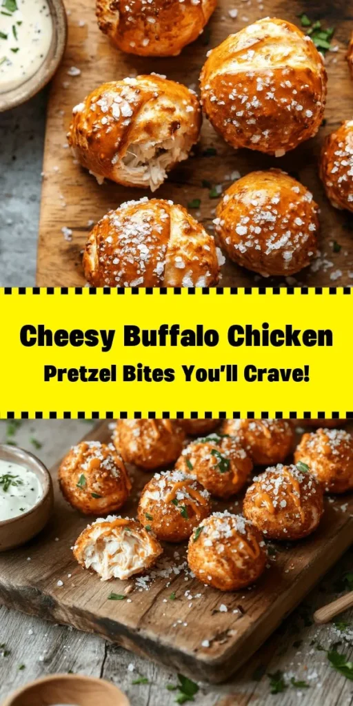 Get ready to indulge in the ultimate snack with these Cheesy Ranch Buffalo Chicken Pretzel Bites! Packed with shredded chicken, creamy cheese, and spicy buffalo sauce, these delicious bites are wrapped in soft pretzel dough and baked to golden perfection. Ideal for game days, parties, or anytime cravings strike, serve them fresh with ranch or buffalo sauce for a flavorful dip. Perfectly cheesy, spicy, and oh-so-satisfying!