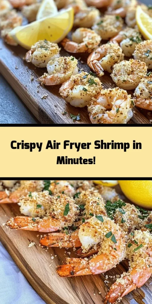 Try this delicious crispy air fryer shrimp recipe for a quick and healthy meal! With just a few simple ingredients like large shrimp, panko breadcrumbs, and Parmesan cheese, you can achieve a perfectly crunchy texture. This dish is easy to make and takes only 25 minutes from prep to plate. Serve with lemon wedges and fresh parsley for a zesty finish. Perfect as an appetizer or a main dish, your taste buds will thank you!