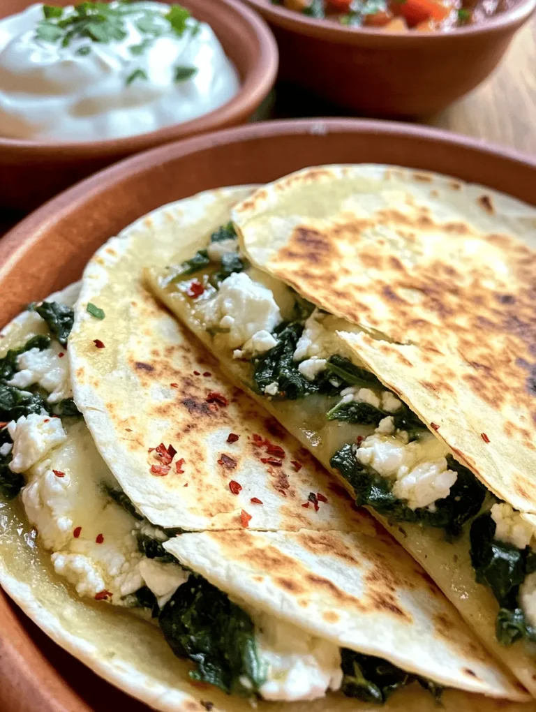 To create the perfect spinach and feta quesadillas, it’s essential to understand the main components that contribute to their deliciousness and nutritional value. Let’s explore each ingredient and see what makes them a fantastic choice for this dish.