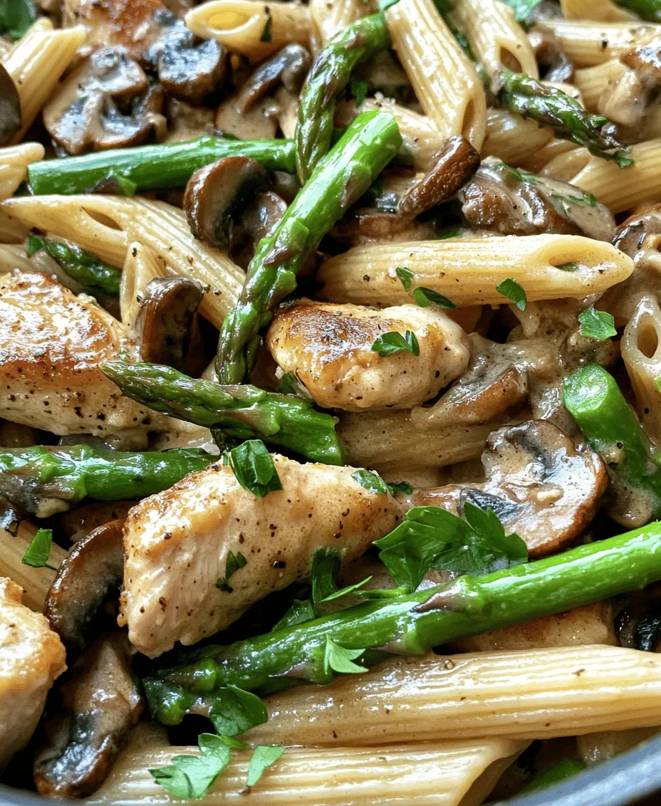 To create a truly memorable Creamy Mushroom and Asparagus Chicken Penne, it’s crucial to understand the role each ingredient plays in the dish. Let’s take a closer look at the main components and their nutritional benefits.