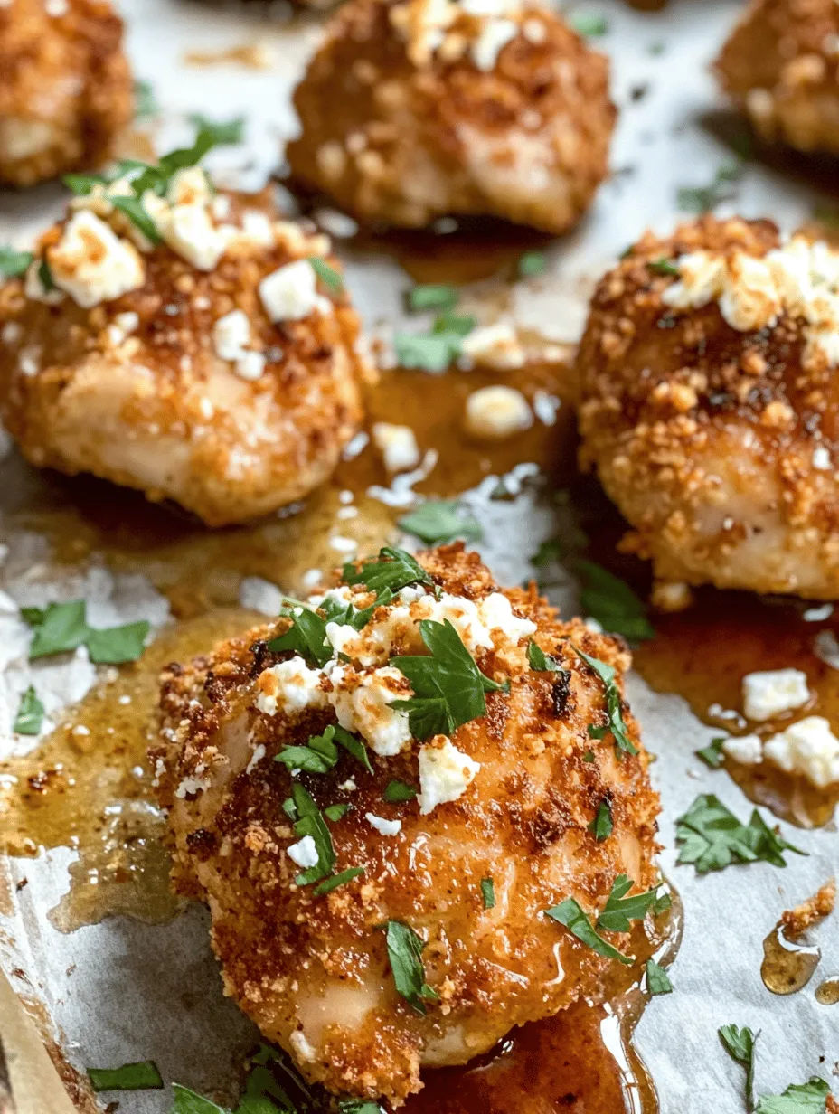 Crispy Hot Honey Feta Chicken is a dish that has quickly become a favorite among home cooks and food enthusiasts alike. This recipe captures the hearts (and taste buds) of many with its delightful combination of textures and flavors. The chicken is first breaded and baked to golden perfection, creating a satisfying crunch that contrasts beautifully with the creamy, tangy feta cheese and the sweet heat of hot honey. Each bite offers a symphony of tastes that will leave you craving more.