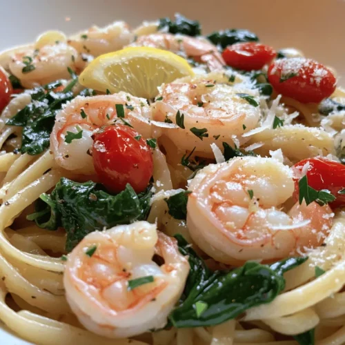 If you're searching for a dish that encapsulates vibrant flavors while being quick and easy to prepare, look no further than Lemon Garlic Shrimp Pasta with Spinach. This delightful recipe marries the zesty brightness of lemon with the rich aroma of garlic, complemented by the fresh, nutrient-packed greens of spinach. Whether you're planning a casual weeknight dinner or hosting a special gathering, this dish is sure to impress with its stunning presentation and mouthwatering taste.