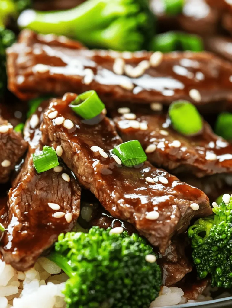 To master the art of cooking Savory Chinese Beef and Broccoli, it's essential to understand the ingredients that make up this flavorful dish. Each component plays a vital role in creating the vibrant taste and texture that make it so enjoyable.