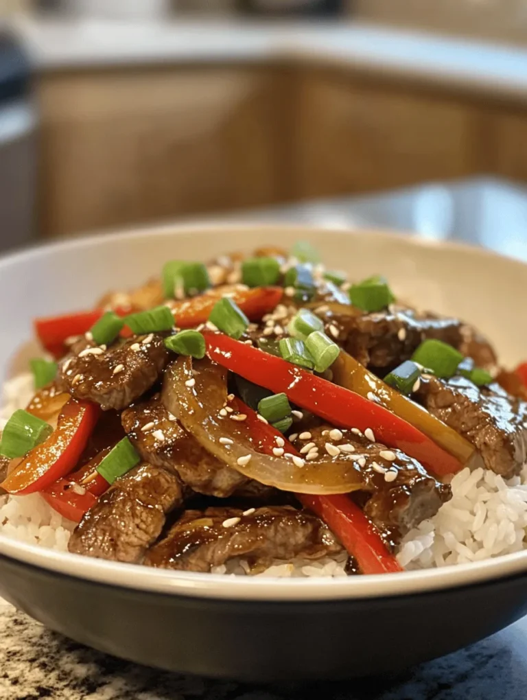 Sizzling Pepper Steak with Onions is not just a dish; it’s an experience that combines the rich flavors of tender steak and vibrant vegetables, all brought together in a quick and delicious stir-fry. Perfect for busy weeknights or a delightful weekend dinner, this recipe showcases how simple ingredients can create a meal that’s both comforting and impressive. The sizzling sound, the colorful presentation, and the mouthwatering aroma all contribute to making this dish a favorite in many households.