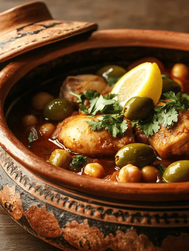 Dive into the heart of Moroccan cuisine with this rich and flavorful Chicken Tagine recipe. Known for its vibrant flavors and aromatic spices, Moroccan cooking is a celebration of texture and taste, and nothing embodies this better than a traditional tagine. This particular dish features succulent chicken thighs cooked with green olives and zesty lemons, resulting in a mouthwatering experience that is both comforting and exotic. Whether you are preparing a family dinner or looking to impress guests at a special occasion, this Moroccan Chicken Tagine is sure to be a hit.