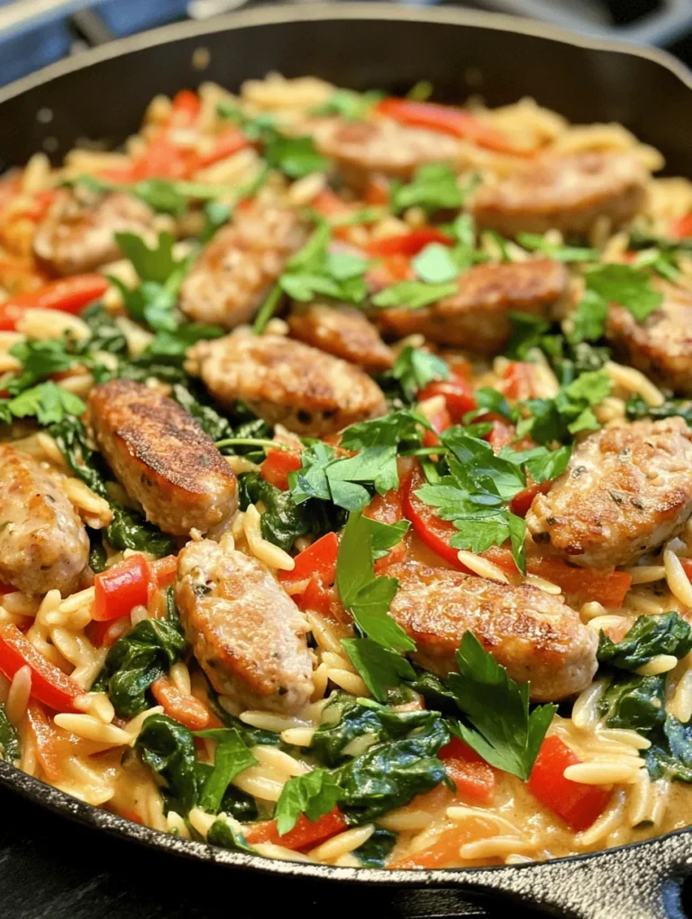 In the realm of comfort food, few dishes can rival the delightful harmony of a creamy chicken sausage orzo skillet. This one-pan meal not only promises a burst of flavors with every bite but also offers a symphony of textures that will tantalize your taste buds. Combining the savory goodness of chicken sausage with the tender chew of orzo pasta, and vibrant, fresh vegetables, this dish is the epitome of a satisfying dinner that can be whipped up in no time.