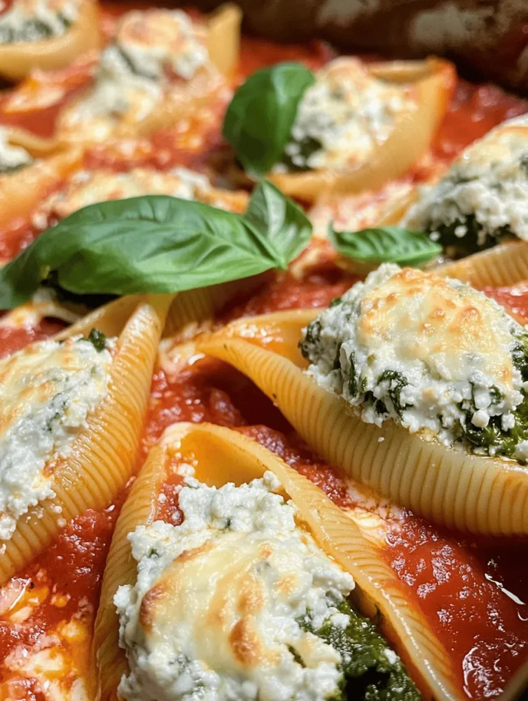 When it comes to comfort food, few dishes can rival the warmth and satisfaction that come from a plate of spinach and ricotta stuffed shells. This classic Italian-American recipe not only pleases the palate but also brings a sense of nostalgia to the dining table. The combination of large pasta shells filled with a creamy and flavorful filling makes for a delightful meal that can be enjoyed by the whole family. Whether you are hosting a dinner party or simply looking for a cozy weeknight dinner, these stuffed shells are sure to impress.