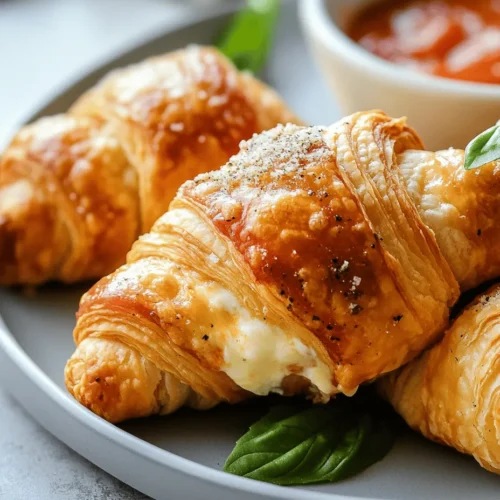 Imagine sinking your teeth into a warm, flaky croissant, only to discover a delicious surprise inside: gooey mozzarella cheese, savory pepperoni, and a hint of Italian seasoning. This is exactly what you can expect from our Mozzarella Pepperoni Croissant Rolls. This delightful recipe marries the classic flavors of pizza with the buttery, textured goodness of croissant dough, creating a dish that is as comforting as it is indulgent.