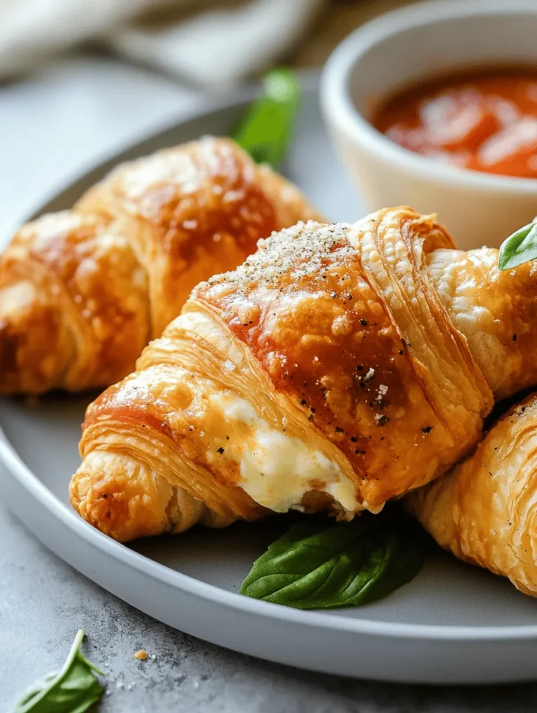 Imagine sinking your teeth into a warm, flaky croissant, only to discover a delicious surprise inside: gooey mozzarella cheese, savory pepperoni, and a hint of Italian seasoning. This is exactly what you can expect from our Mozzarella Pepperoni Croissant Rolls. This delightful recipe marries the classic flavors of pizza with the buttery, textured goodness of croissant dough, creating a dish that is as comforting as it is indulgent.