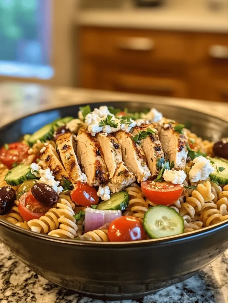 Mediterranean cuisine is celebrated not only for its vibrant flavors and diverse ingredients but also for its numerous health benefits. Originating from countries bordering the Mediterranean Sea, this culinary tradition embraces fresh produce, whole grains, lean proteins, and healthy fats, making it a staple for those seeking a balanced and nutritious diet. Among the plethora of Mediterranean dishes, the Mediterranean Chicken Pasta Salad stands out as a refreshing, wholesome option that is perfect for a variety of occasions—whether it’s a light lunch, a picnic at the park, or a delightful side dish for your next barbecue.