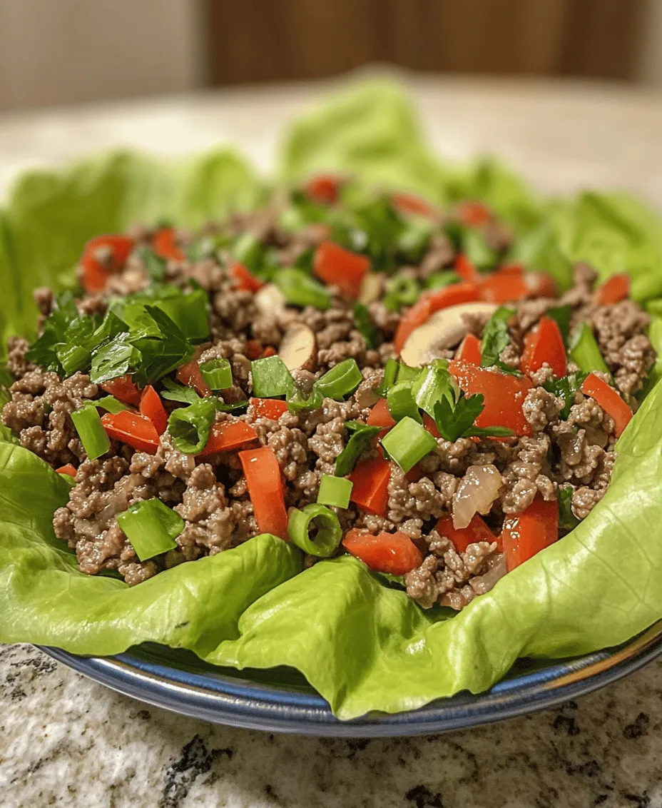 When it comes to Asian-style ground beef lettuce wraps, the addition of fresh herbs and lime is what elevates this dish from ordinary to extraordinary. Fresh herbs like cilantro, mint, or basil not only add a pop of color but also infuse the wraps with aromatic flavors that complement the savory beef filling. A squeeze of fresh lime juice brings a zesty brightness that cuts through the richness of the meat and balances out the overall taste. As you prepare your wraps, don’t hesitate to experiment with different herbs and citrus to find your ideal flavor profile.