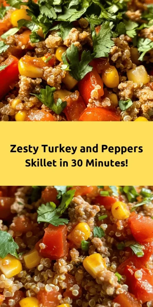 Looking for a healthy and flavorful meal? Try this Zesty Ground Turkey and Peppers Delight! This easy recipe combines lean ground turkey with vibrant bell peppers, spices, and sweet corn, creating a dish that's both satisfying and nutritious. Ready in just 30 minutes, it's perfect served over quinoa or rice. Don't forget to top it with fresh cilantro or parsley for that extra burst of flavor. A delicious idea for a quick weeknight dinner! 🌶️🍗