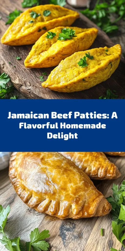 Experience the vibrant flavors of Jamaica with these homemade Beef Patties! This recipe combines a savory filling of seasoned ground beef, onions, and spices, all wrapped in a golden, flaky pastry. Perfect as a snack or appetizer, these patties are sure to impress. With easy-to-follow steps, you’ll have a delicious treat ready in just over an hour. Get ready to bring a taste of the Caribbean to your kitchen!