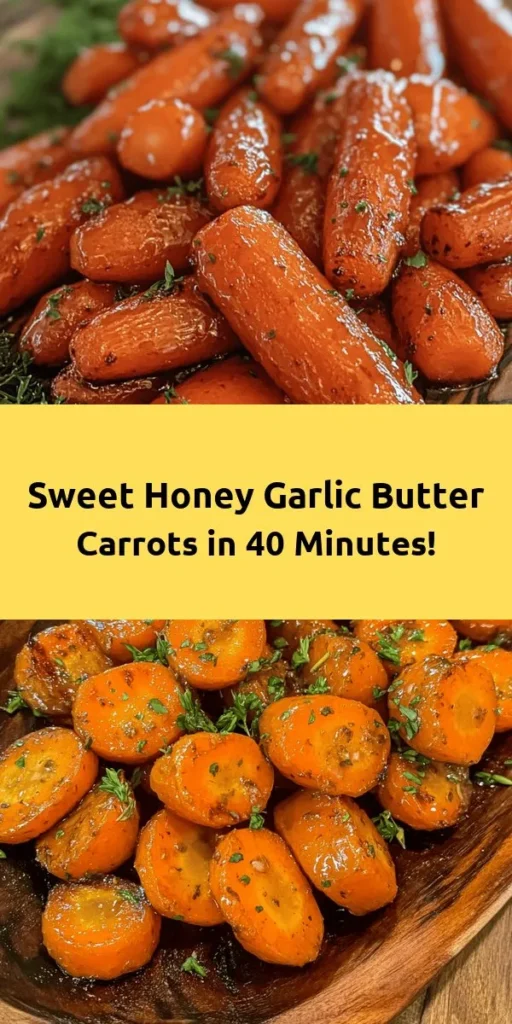 Get ready to impress your family with these Honey Garlic Butter Roasted Carrots! This simple and delicious recipe combines tender carrots with a sweet and savory honey garlic butter sauce, all roasted to perfection. With just a few ingredients like butter, honey, garlic, and thyme, you can create an irresistible side dish that pairs well with any meal. Perfect for weeknight dinners or special occasions, enjoy a burst of flavor and vibrant color on your plate!