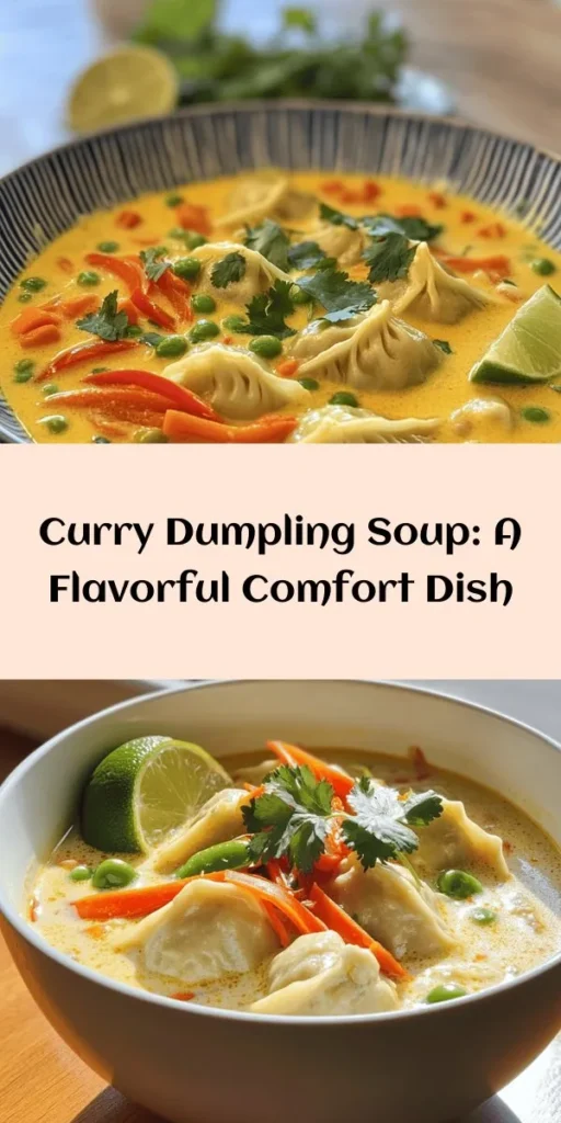 Warm up with the best curry dumpling soup, perfect for cozy nights! This delicious dish features handmade dumplings filled with tofu and scallions, simmered in a fragrant coconut curry broth loaded with fresh veggies. Easy to make and full of flavor, it’s an excellent choice for a comforting meal. Garnish with cilantro and fresh lime for an added zing that brightens each bowl. Enjoy a bowl of warmth that will surely satisfy!