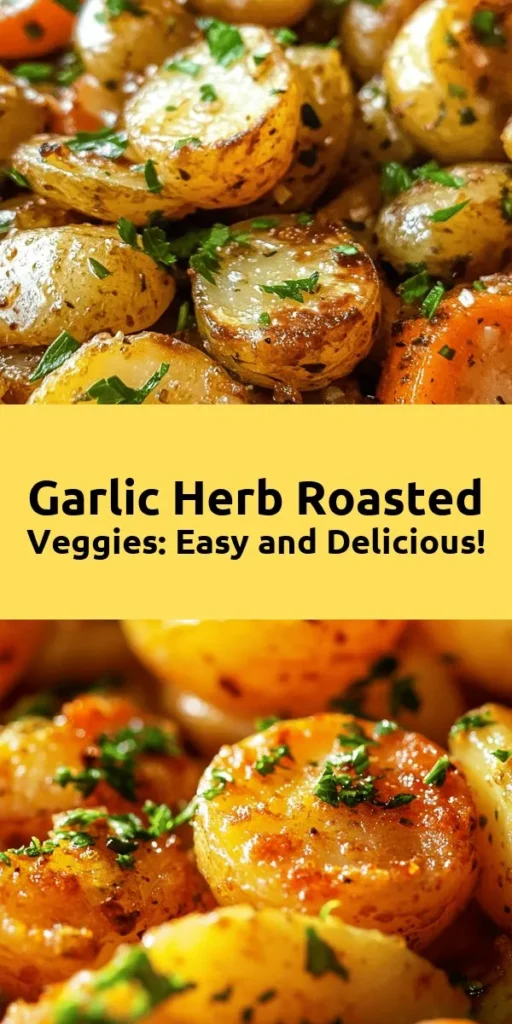 Elevate your dinner with these delicious Garlic Herb Roasted Potatoes, Carrots, and Zucchini! This easy recipe combines tender baby potatoes, sweet carrots, and fresh zucchini, all roasted to golden perfection with a savory garlic herb blend. In just 40 minutes, you’ll have a flavorful side dish that pairs perfectly with any meal. Garnish with fresh parsley for a pop of color. Perfect for weeknight dinners or holiday gatherings!