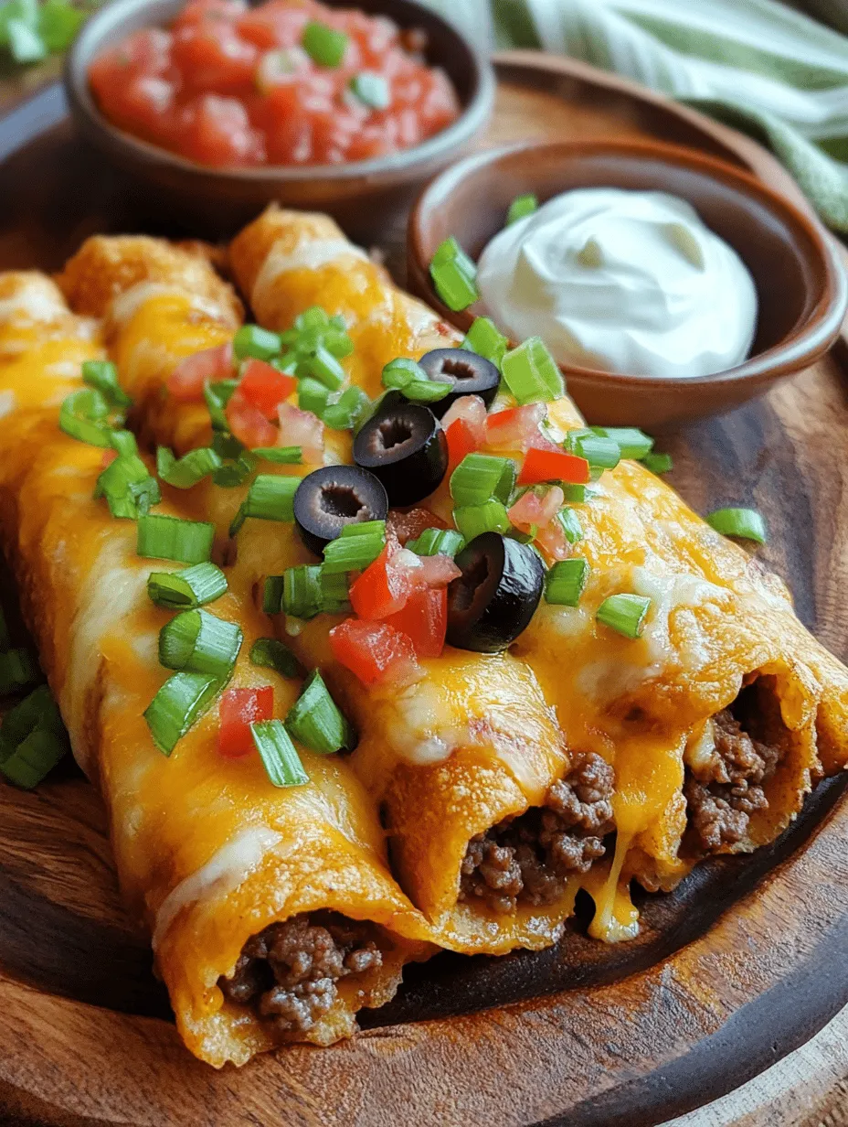 Cheesy Taco Sticks are a delightful fusion of two beloved comfort foods: tacos and cheesy goodness, all wrapped up in a convenient stick form. These treats are not just a snack; they can easily serve as a crowd-pleasing appetizer for parties, game days, or casual family dinners. The combination of seasoned ground meat, melty cheese, and flaky dough creates an irresistible flavor and texture that appeals to both kids and adults alike.