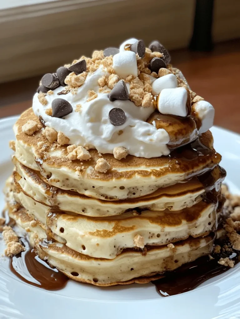 In the world of breakfast treats and indulgent desserts, few combinations evoke nostalgia and joy quite like s’mores. This iconic campfire favorite, traditionally made with toasted marshmallows, melted chocolate, and crunchy graham crackers, has transcended its original setting to inspire a delightful new creation: S’mores Pancakes. Imagine biting into a stack of fluffy pancakes that capture the essence of a classic s’mores experience, with gooey marshmallows, rich chocolate, and the satisfying crunch of graham crackers all harmoniously intertwined.