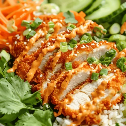The Bang Bang Chicken Bowl is inspired by Asian cuisine, specifically drawing from the popular Bang Bang Shrimp dish that originated from the restaurant chain Bonefish Grill. Over the years, this dish has evolved and been adapted into various forms, with chicken being a popular substitute for shrimp. The name "Bang Bang" refers to the bold, zesty flavors that hit your palate with a satisfying punch.