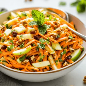 In a world where healthy eating is becoming increasingly important, finding dishes that are both nutritious and delightful to the palate can be a challenge. One such dish that strikes the perfect balance between health and flavor is the Crunchy Carrot Apple Salad Delight. This vibrant salad is not only a feast for the eyes but also a celebration of taste and texture, making it a versatile choice for any meal, whether it's a casual lunch, a festive gathering, or a light dinner.