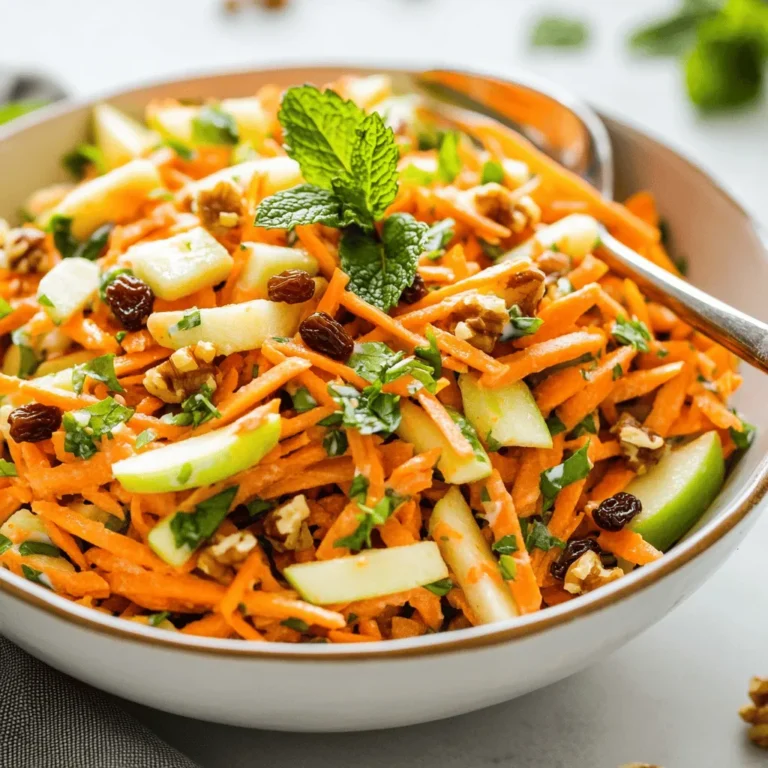 In a world where healthy eating is becoming increasingly important, finding dishes that are both nutritious and delightful to the palate can be a challenge. One such dish that strikes the perfect balance between health and flavor is the Crunchy Carrot Apple Salad Delight. This vibrant salad is not only a feast for the eyes but also a celebration of taste and texture, making it a versatile choice for any meal, whether it's a casual lunch, a festive gathering, or a light dinner.