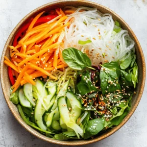 In the ever-evolving landscape of modern cuisine, fresh salads have surged in popularity, becoming staples on restaurant menus and home tables alike. They are celebrated for their vibrant colors, refreshing flavors, and the multitude of health benefits they offer. As we transition into the warmer months of spring and summer, the craving for light, invigorating dishes intensifies. One such dish that embodies these qualities is the Fresh & Zesty Spring Roll Salad with Spicy Ginger Dressing. This recipe not only tantalizes the taste buds but also provides a nutritious, fulfilling meal that can be enjoyed by everyone, regardless of dietary preferences.