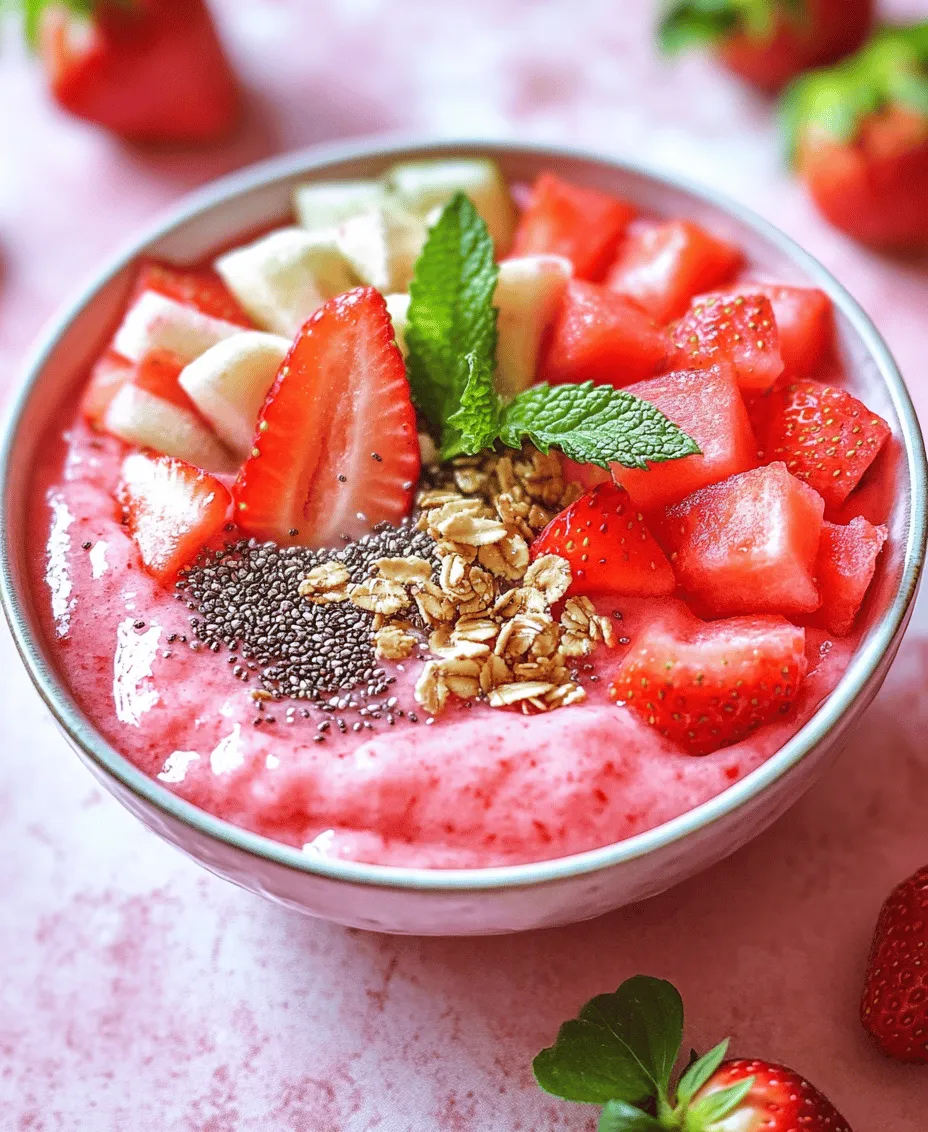 Smoothie bowls have surged in popularity in recent years, becoming a staple in health-conscious kitchens and trendy cafes alike. These vibrant, colorful bowls not only captivate the eye but also pack a nutritional punch that makes them an excellent choice for breakfast, snacks, or even dessert. The appeal of smoothie bowls lies in their versatility; they can be customized with various fruits, toppings, and flavors to suit personal preferences and dietary needs. In particular, the refreshing watermelon and strawberry smoothie bowl stands out as a perfect summer treat, capturing the essence of the season with its bright colors and delicious flavors.