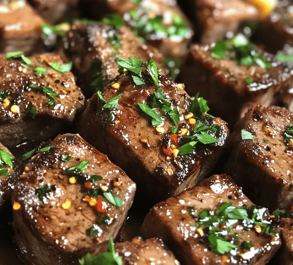 If you’re on the hunt for a dish that combines rich flavors, tantalizing spices, and a satisfying texture, look no further than Cajun Garlic Butter Steak Bites. This dish is not only a delightful treat for the taste buds but also a feast for the senses. The succulent bites of steak are seared to perfection and generously coated in a savory garlic butter sauce, enriched with the bold and vibrant flavors of Cajun seasoning. This recipe is an excellent choice for a variety of occasions, from a casual weeknight dinner to a lively gathering with friends.