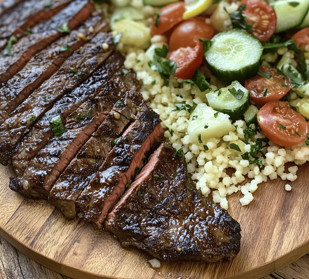 If you're looking for a dish that perfectly balances bold flavors and fresh ingredients, look no further than Grilled Skirt Steak with Lemon Herb Couscous Salad. This enticing meal not only tantalizes your taste buds but also brings a delightful array of textures to your plate. The succulent skirt steak, known for its rich flavor and tenderness, pairs beautifully with the zesty lemon herb couscous, creating a satisfying dining experience that is sure to impress.