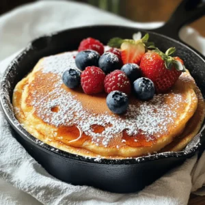 When it comes to breakfast delights that transport you to a different world, few dishes can match the charm of Fluffy Bavarian Delight pancakes. Originating from the heart of Germany, these pancakes, also known as “Dutch Babies” or “German pancakes,” are not only a feast for the eyes but also a culinary experience that tantalizes the taste buds. The appeal of these pancakes lies in their unique preparation and the delightful texture that results from a perfect blend of simple ingredients, leading to a dish that is both fluffy and wonderfully airy.